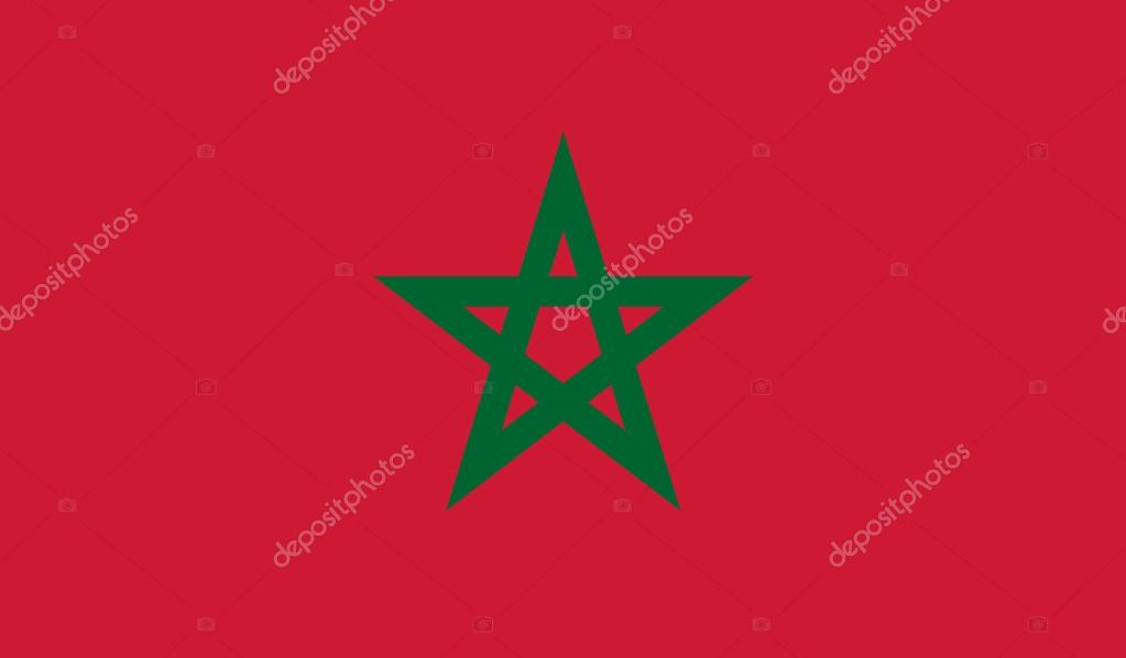 Vector background of morocco flag official colors and Proportion Correctly