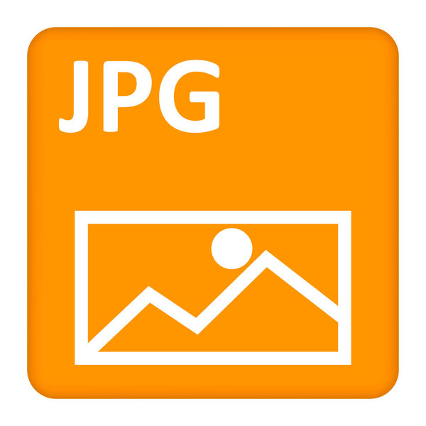JPEG Icon in yellow and white colors. vector illustration