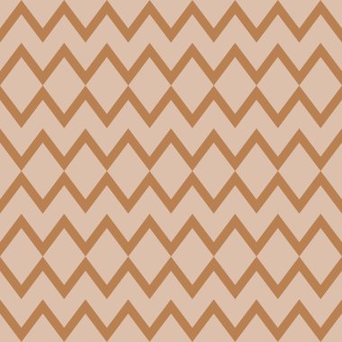 açık kahverengi arka plan üzerinde kahverengi dikişsiz zikzak desen. vektör illüstrasyon