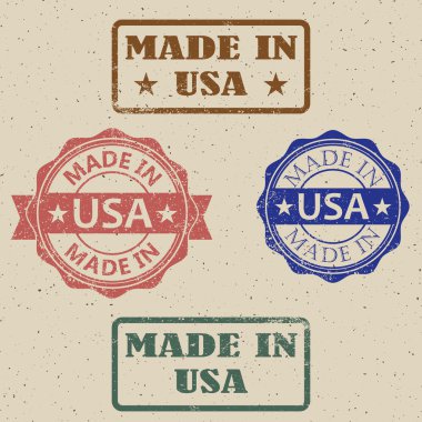 Amerikan Pul Yapımı. vektör illüstrasyonu