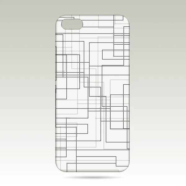 Carte de circuit imprimé Étui de téléphone sur fond gris. illustration vectorielle — Image vectorielle