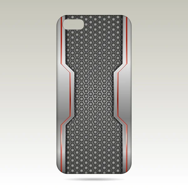 Berkas telepon desain .Realistik dan metalik gambar telepon case.vector pada latar belakang putih - Stok Vektor