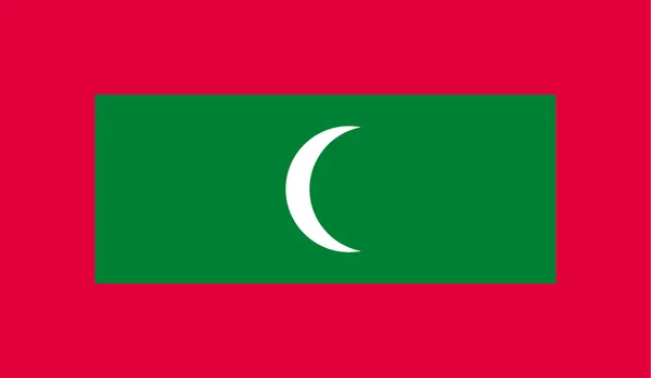 Bandeira das Maldivas. Bandeira do vetor Maldivas. Bandeira das Maldivas isolada . — Vetor de Stock