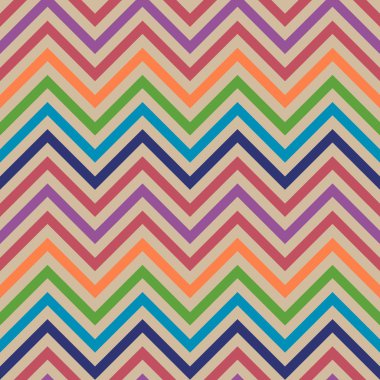 Renkli zikzak vektör seamless modeli. Chevron desen