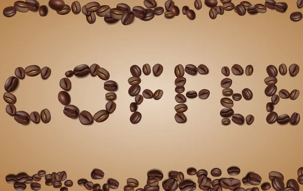 Grains de café. J'aime le café, illustration vectorielle — Image vectorielle