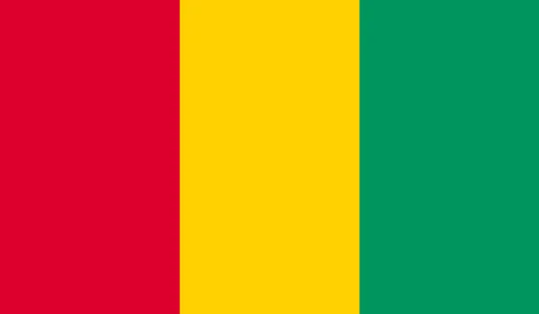 Vector aislado bandera de Guinea original y simple en colores oficiales y Proporción Correctamente — Vector de stock