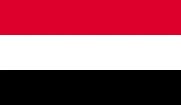 Σημαία της Υεμένης επίσημη χρώματα και ποσοστό σωστά. — Διανυσματικό Αρχείο