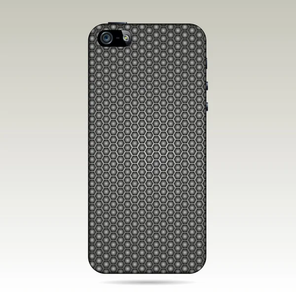 Vektor Carbon Back Cover Smartphone. Vektorillustration — Stockvektor