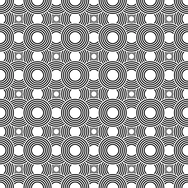 stock vector seamless pattern of black rings on a white background.