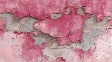 Beton duvardaki eski kırmızı boya. doku arkaplanı.