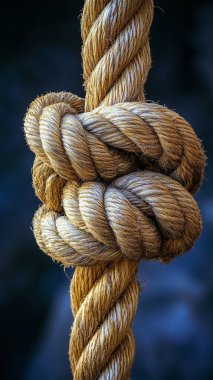 ropes on old wooden background