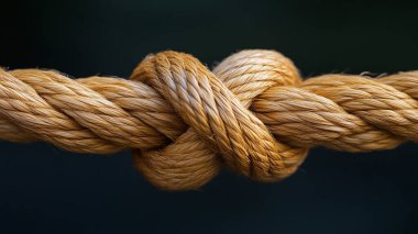 Ahşap arka planda ip