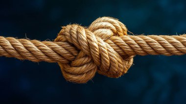 close - up of a rope on a wooden background