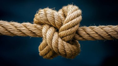 close up shot of a knot of a rope on a blurred background.