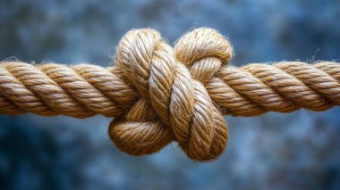 close up shot of rope on wooden background.