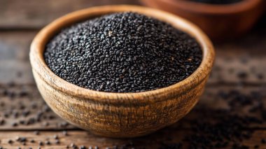 bowl with black quinoa