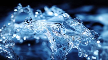 Siyah arkaplanda su damlası