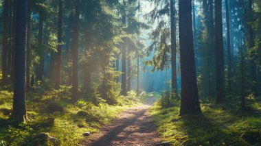 Ormanın güzel manzarası