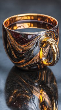 Güzel bir kahve fincanı manzarası.