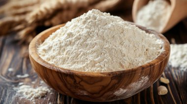 un ve buğday kulakları masada..