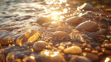 Sahilde güzel bir gün batımı