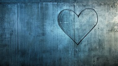 Arka planda kalp şekli.