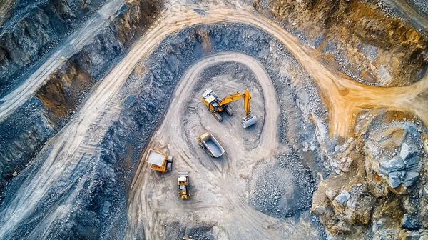 kömür madenciliğinin havadan görünüşü