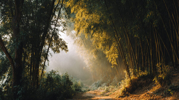 прекрасный вид на лес