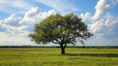 Tarladaki yalnız ağaç.