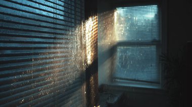 Pencereye yağmur damlaları