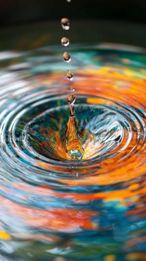 Mavi arkaplanda su damlası