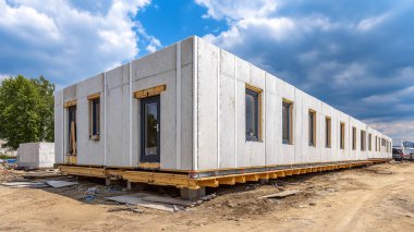 İnşaatta yeni bir ev inşaatı