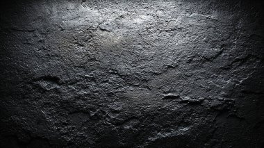 Koyu beton arka planı olan siyah beton duvar