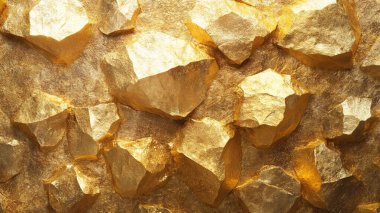 Altın kristal taş duvar dokusu