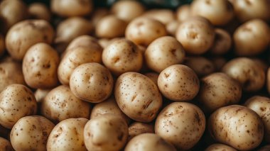 Çiğ kahverengi organik patates.