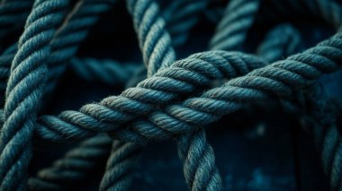 ahşap bir arka planda ip