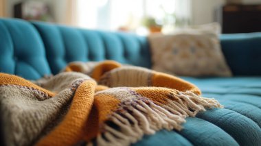 Kanepeli modern oturma odasının içi.