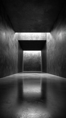 Boş karanlık soyut Oda