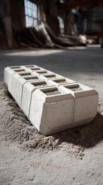 Sitedeki beton blok.