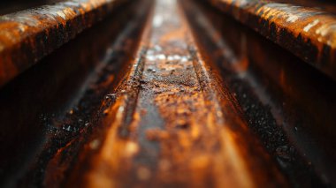 Siyah arkaplanı olan paslı metal bir doku.