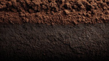 top view of brown chocolate powder