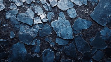 cracked black paint on the concrete texture. background