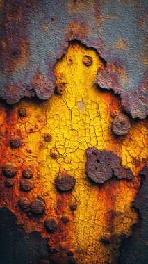 Eski paslı metal plaka