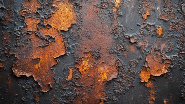 old rusty iron wall with cracks