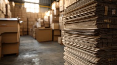 stack of old paper boxes