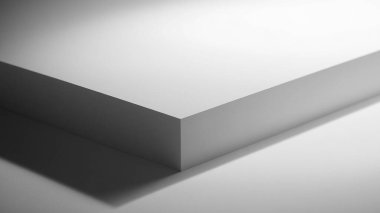 Boş beyaz duvarın 3 boyutlu görüntüsü.