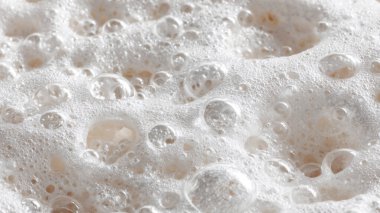 foam on the kitchen sink, top view.