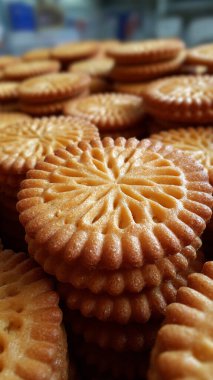 delicious cookies with jam and sugar