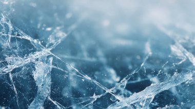 frozen lake surface. macro photography of the lake. beautiful winter ice texture of a lake.