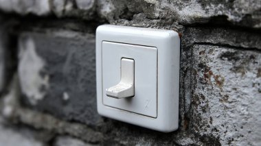 socket with a white wall.